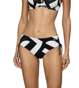 Triumph Bikini-Hose TRIUMPH Summer Allure Midi X, Damen, Gr. 36, N-Gr, weiss (wei&szlig;, schwarz combination), Microfaser, Obermaterial: 77% Polyamid, 23% Elasthan
