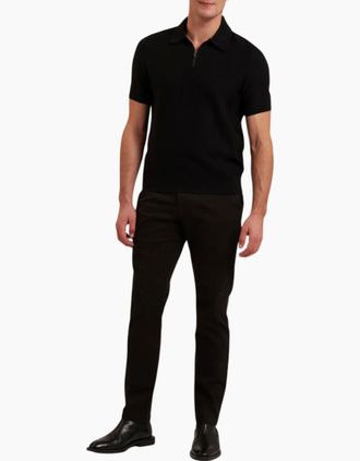 Ted Baker Mens Ted Baker Mens Chino RYCE Slim Fit Textured Chino - Black - Size: 30