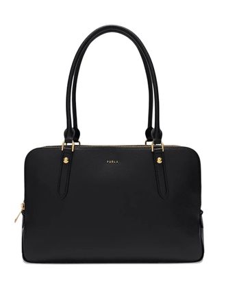 Furla textured-leather tote bag - women - Leather/Polyester/Leather - One Size - Black