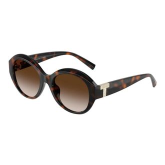 Tiffany & Co. Stijlvolle zonnebril in blauw verloop - Dames - Zonnebrillen - Bruin - 53 MM - Accessoires