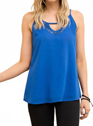 Entro Sleeveless Camisole Top In Royal Blue