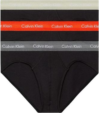 Calvin Klein Klassieke Zwarte Hip Briefs 3-Pack - Heren - Onderbroek - Veelkleurig - S - Katoen - Ondergoed