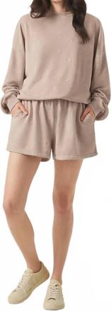 Splendid Elise Embroidered Shorts In Fawn Floral