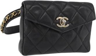 Chanel Pre-owned Belt Bags, female, Black, Size: ONE SIZE Pre-owned Vintage Waist Bag