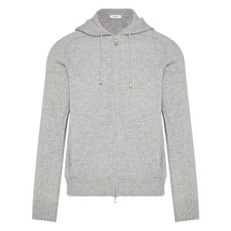 Gran Sasso Cardigans, male, Gray, 3XL, Wool Hoodie