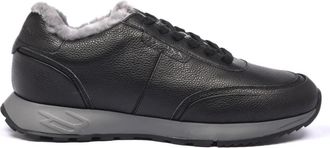 Baldinini Leren Sneakers - Heren - Sneakers - Zwart - 45 EU - Leer - Schoenen