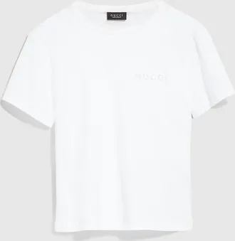 Gucci Cotton Jersey T-shirt With Embroidery, White