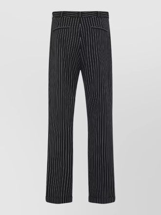 Tom Ford wool chino trousers vertical stripe design