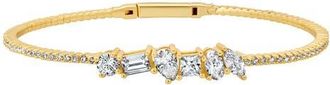 Crislu Luminous Flex Cubic Zirconia Bracelet in 18Kyg/Clear Stone at Nordstrom, Size Medium
