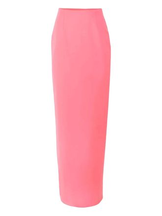 Carolina Herrera column skirt - women - Wool/Elastane - 10 - Pink