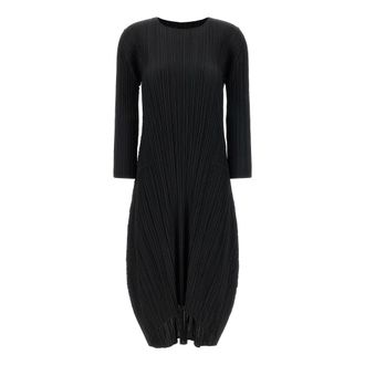 Issey Miyake Midi Dresses, female, Black, M, Monthly Colors October Pleated Midi Dress