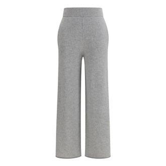 Max Mara Pantalones de Cachemira - Trousers - Mujer - Gris - S