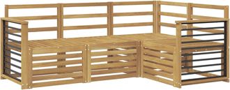 vidaXL Conjunto De Sof&aacute;s De Exterior 4 Uds. Blanco Vidaxl