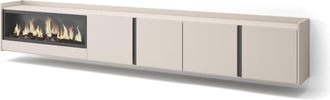 Skraut Home Skraut Home - Mueble Tv, Televisi&oacute;n, Muebles De Sal&oacute;n, Almacenaje, 315x35x50cm, Para Tv Hasta 80, Chimenea El&eacute;ctrica Xxl, Colgado, Suspendido, Estilo 
