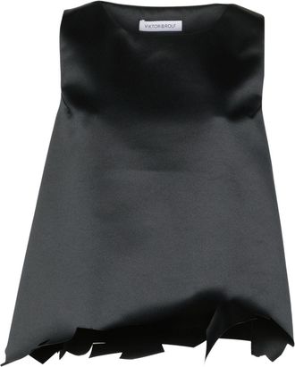 Viktor & Rolf Top con orlo sfilacciato - Nero