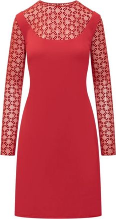 Givenchy Jurk van jersey en monogram 72 tule - Dames - Korte kleedjes - Rood - S - Tule - Kleedjes