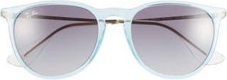 Ray-Ban Erika 54mm Gradient Round Sunglasses in Matte Blue at Nordstrom Rack