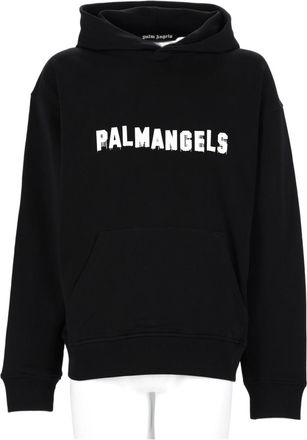 Palm Angels Palm Hills Relaxed Fit Black Cotton Hoodie