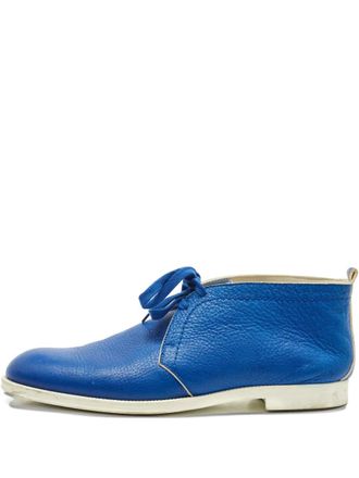 Jimmy Choo London Leren veterlaarzen - Blauw