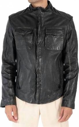 Mauritius Cove-3 Rf Leather Jacket In Vintage Black