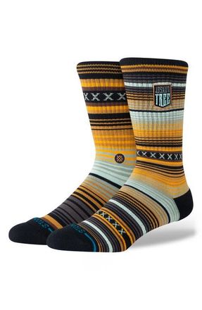 Stance Curren Parks Cotton Blend Crew Socks in Gold at Nordstrom, Size Large