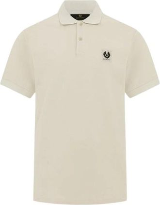 Belstaff Steen Beige Polo Shirt Klassieke Stijl - Heren - Polos - Beige - S - Katoen - Tops
