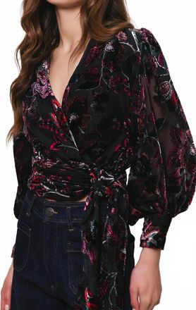 Hutch Sanders V-Neck Wrap Top In Black