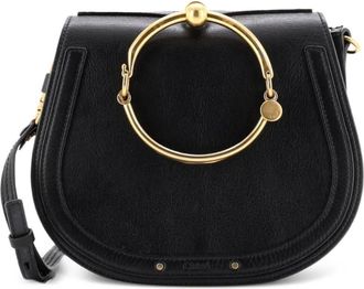 Chlo&eacute; Nile Leather Medium crossbody bag - Zwart