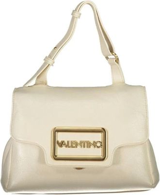 Valentino Tassen, Dames, Beige, ONE Size, Leer, Leren Handtas Va 34707