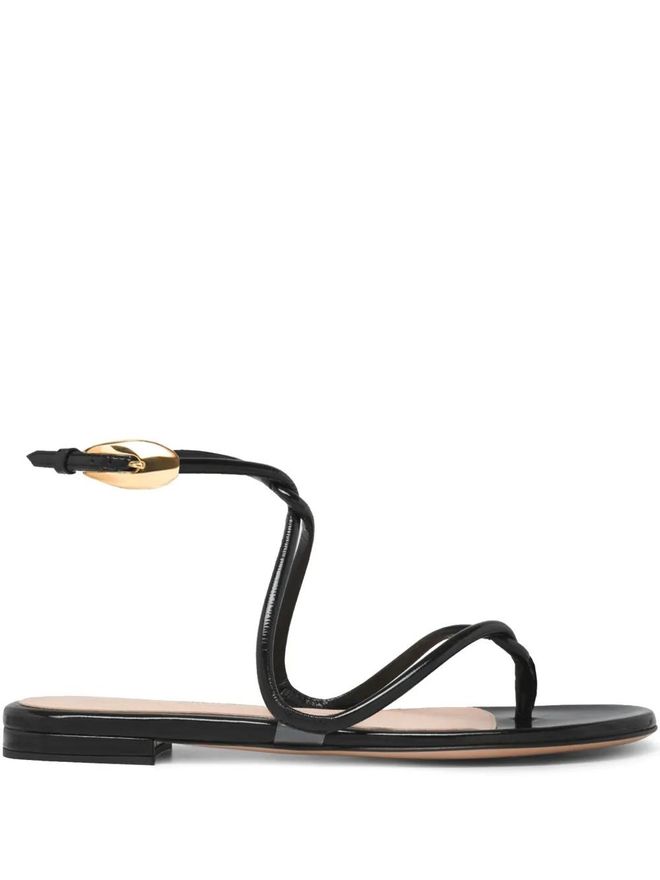 Gianvito Rossi Black Mamba sandals - women - Nappa Leather/Leather ...