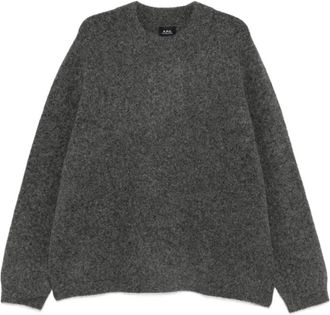 A.P.C. Trui met ronde hals - Heren - Ronde hals truien - Grijs - L - Truien & Vesten