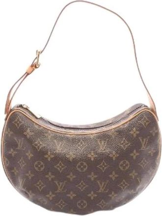 Louis Vuitton Pre-owned Croissant MM Monogram Schoudertas - Dames - Vintage Schoudertas - Bruin - ONE Size - Leer - Vintage