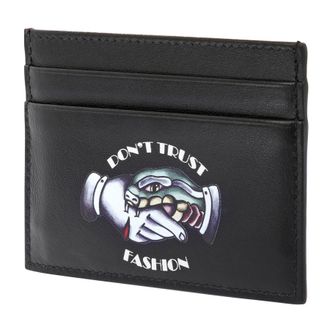 Roberto Cavalli Mens Sceen Print Leather Card Case