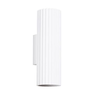 Wonderlamp Aplique de pared de aluminio blanco con 2 luces con 2 focos orientable