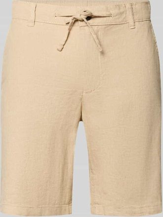 Selected Regular Fit Chinoshorts aus Baumwoll-Leinen-Mix Modell BRODY in Beige, Gr&ouml;&szlig;e XXL