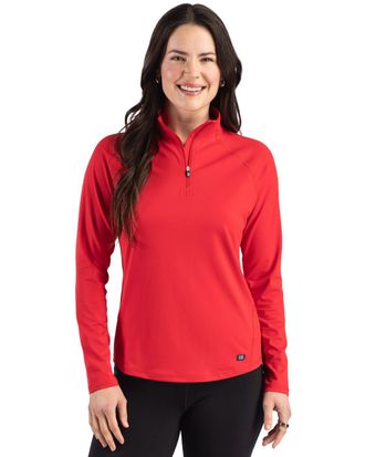 Cutter & Buck Prospect Recycled Featherlight Stretch Womens Quarter Zip