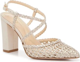 Jessica Simpson Womens Jessica Simpson Nalisi Sandals Gold Metallic Braided Strap HAWK1993