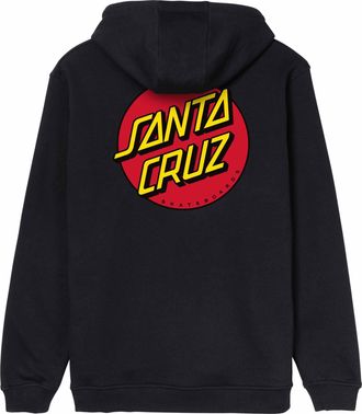 Santa Cruz Kapuzenpullover SANTA CRUZ CLASSIC DOT CHEST HOOD, Herren, Gr. XXL, schwarz, Obermaterial: 80% Baumwolle, 20% Polyester, Pullover Kapuzenpullover, f&uuml;r