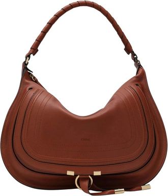 Chlo&eacute; Marcie Schoudertas - Dames - Handtassen - Bruin - ONE Size - Katoen - Tassen