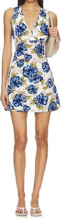 Faithfull The Brand Penne Mini Dress In Isadora Floral Navy