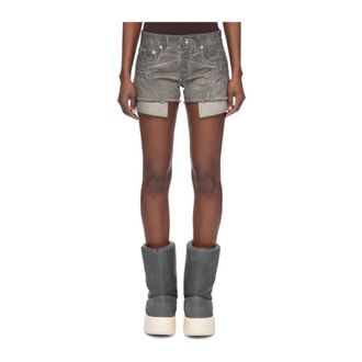 Rick Owens Lana Cut Offs Denim Shorts - Dames - Korte broeken - Grijs - Maat: W27 Denim