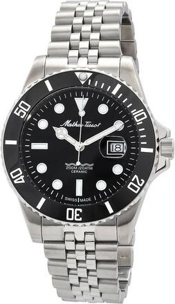 Mathey-Tissot Mathy Ceramic Quartz Black Dial Mens Watch H901CRAN