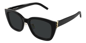 Saint Laurent SL M176/K Asian Fit 001 Womens Sunglasses Black Size 55 - Free RX Lenses - Free RX Lenses