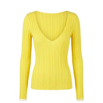Trussardi yellow Viscose Women Womens Sweater