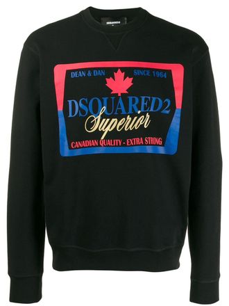 Dsquared2 graphic logo sweatshirt - men - Cotton - M - Black