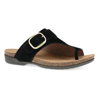 Dansko Womens Rylee Stylish Buckled Slide Sandal In Black