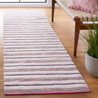 Safavieh Montauk Machine Made Area rug, Pink / Ivory Contemporary Style Easy Care
