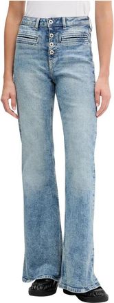 Karl Lagerfeld High-waist Flare Jeans - Dames - Bootcut Jeans - Blauw - W28 L32 - Denim - Jeans