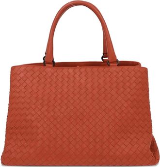 Bottega Veneta Intrecciato leather tote bag - Oranje