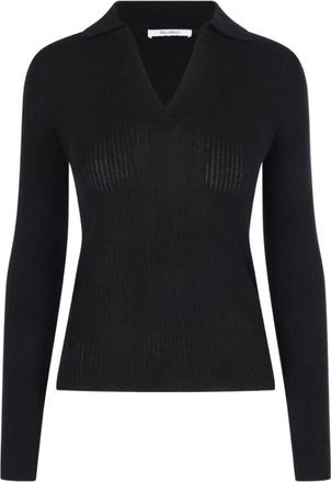 Max Mara Truien & Vesten, Dames, Zwart, XS, V-hals Breiwerk